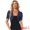 Navy Blue, variant on Women's Open Front Short Sleeve Mesh Sheer Shrug L Navy Blue