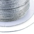 thumbnail image 3 of 1roll Polyester Metallic Thread for Bracelets Making and Embroidery Gray 0.4mm 6-Ply about 54.68 yards(50m)/roll, 3 of 3
