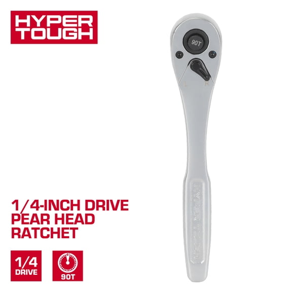 Hyper Tough 1/4-Inch Drive Pear Head Ratchet