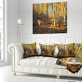 thumbnail image 3 of Designart Crimean Mountains Yellow Leaves - Landscape Photography Throw Pillow - 16x16, 3 of 5