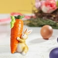 thumbnail image 2 of Easter Decorations for The Home Carrot Rabbit Resin Figurine Easter Party Decorations Home Party Gift, 2 of 7