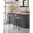 thumbnail image 1 of VASAGLE Taburete Alto, Juego de 2, Taburetes Altos de Cocina, con Respaldo, Asiento de 73 cm de Altura, Fácil Montaje, Estructura de Acero, Estilo Industrial, Greige y Negro, 1 of 6