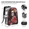 thumbnail image 4 of Sikiie Geisha Skeleton With Flowers Clear Backpack, Transparent Bookbag for School for Women Men, Capacity Clear Bag for College, Travel, 4 of 7
