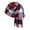 Red, variant on Yuanlong Winter Scarves Unisex Gradient Plaid Pattern Thick Shawls Wraps With Tassels Warm Soft Neckwear Ladies Scarfs
