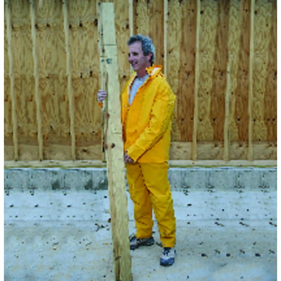 Boulder Creek Yellow PVC-Coated Rayon Three Piece Rain Suit Medium