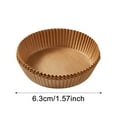 thumbnail image 3 of JIhuahe 6.3-Inch Small Round Fryer Liners, 2-4 Quart Airfryer Paper Liners, 50-Pack Disposable Parchment Sheets, Non-Stick and Oil Proof for Easy Cleanup and Healthy Cooking, 3 of 8