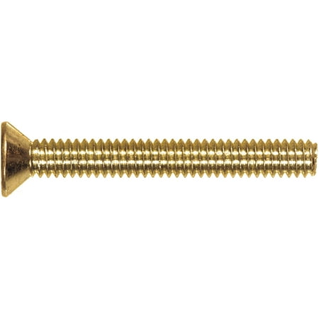 

2143 Flat Head Slotted Machine Screw 1/4 x 2-Inch Brass 10-Pack