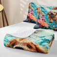thumbnail image 4 of Erosebridal Ocean Animal Bed Spread Queen, Coastal Dog Queen Coverlet Set, Polka Dots Reversible 3 Pieces, 1 Quilt and 2 Pillowcases, 4 of 7