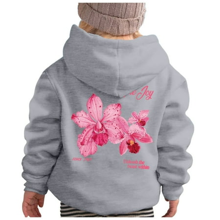 

Krdevn Sweatshirt For Girls Long Sleeve Pink Pom Puff Hoodie Loose Casual Pullover Top Fall Fashion Preppy Clothes -Grey 7-8 Years