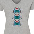 thumbnail image 4 of Inktastic Blue Crab Lover Gifts Women's V-Neck T-Shirt, 4 of 5