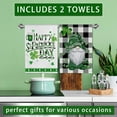thumbnail image 5 of pogooe St Patricks Day Kitchen Towels Sets of 2, Happy St. Patrick''s Day Hand Towels 18"x28", Buffalo Plaid Dish Towel Housewarming Gifts Decorations for Home, 5 of 6