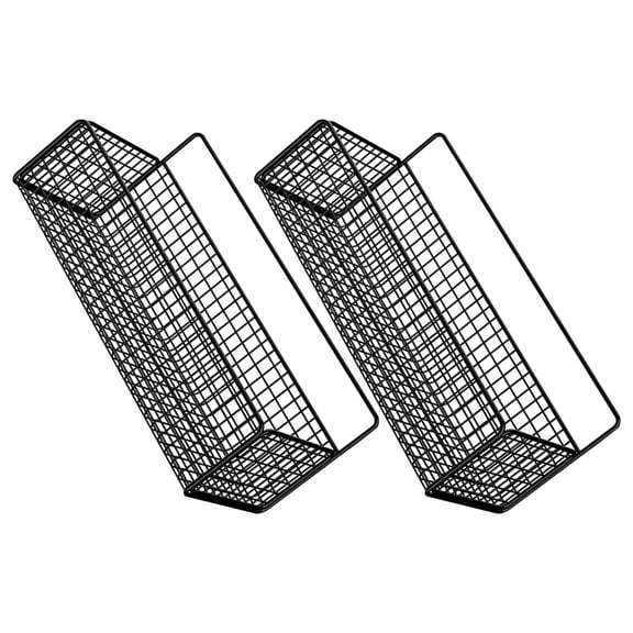 COOPHYA 2-Pack Black Bathroom Shelf Organizer Wall Mounted Hanging Storage Basket for Shower and Vanity