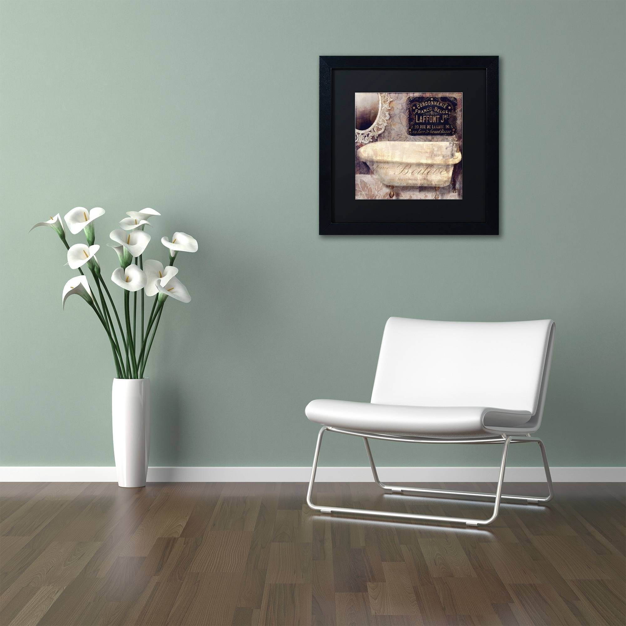 Trademark Fine Art "Le Bain Paris I" Canvas Art by Color Bakery Black Matte, Black Frame