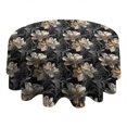 thumbnail image 4 of Pioneer Flower Floral Print Pattern Round Tablecloth 60"x60",Wrinkle Wipeable Table Cloth for Kitchen Dining Room Picnic Patio Party, 4 of 6