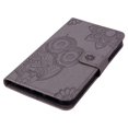 thumbnail image 4 of Allytech Galaxy Note 10 Plus Case, Note10+ 5G Case, Premium PU Leather Owl Mandala Embossed Strap Folio Stand Shockproof Cards Holder Wallet Cases Covers for Samsung Galaxy Note 10 Plus, Gray, 4 of 7