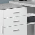 thumbnail image 3 of Pemberly Row L Shaped Corner Computer Desk in White and Gray Cement, 3 of 4