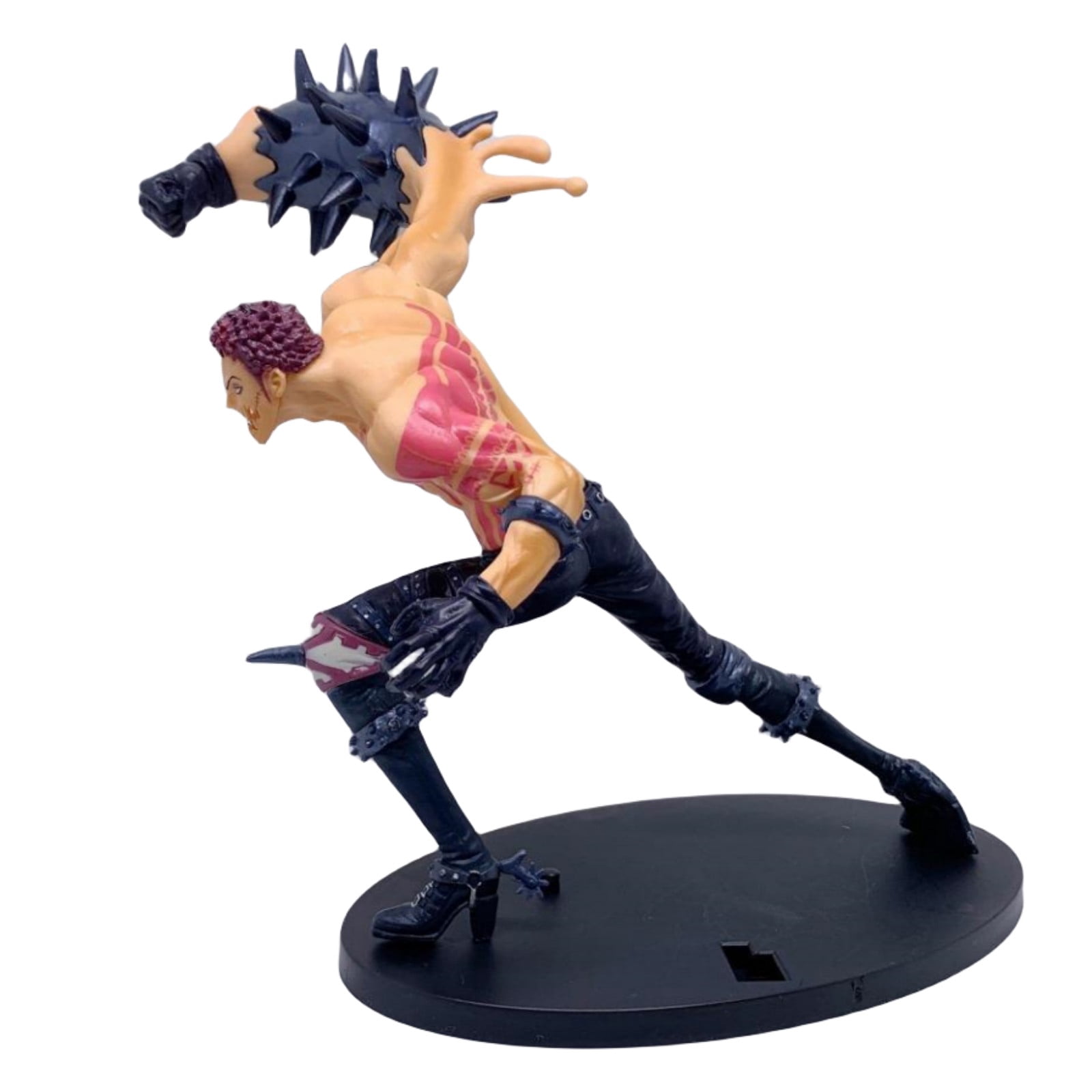 Skpitin Battle stance Charlotte Katakuri Figure Anime Doll with Accessories Anime Character Model PVC Material Decoration Gift 8.26inch