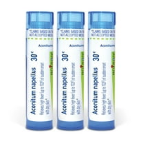 Boiron Aconitum Napellus 30C, Homeopathic Medicine for High Fever (Up To 102F) Of Sudden Onset With Dry Skin, 3 Count (3 x 80 Pellets)