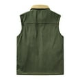thumbnail image 3 of Hearthz Men's Puffer Vest Fleece Sleeveless Stand Collar Men's Jacket Full Zipper Winter Warm Outdoor Puffy Vest with Pocket, 3 of 6