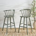 thumbnail image 4 of SAFAVIEH Blanchard Round Mid Back Bar Stool, Dusty Green, 4 of 14