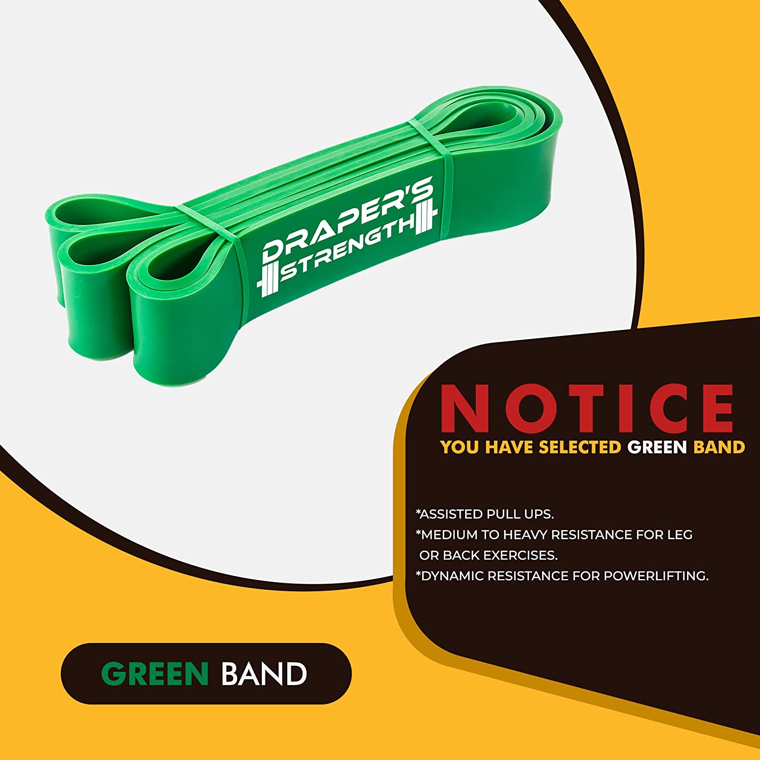 JJEAN-Heavy Duty Resistance Stretch Loop Bands for Powerlifting Workout Exercise and Assisted Pull Ups