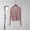 Pink, variant on Womens V Neck Vertical Ribbed Ruffle Hem Cropped Knit Cardigan Long Sleeve Lightweight Button Front Sweater Jacket Pink M