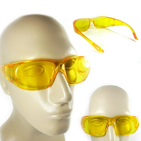 Safety Night Vision Sunglasses Driving Glasses Cover Sport Goggles UV400 Eyewear