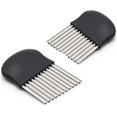 thumbnail image 1 of Crinkle Cutters, French Fry Slicer Salad Chopping Knife And Vegetable Steel Blade Cutting Tool, Set Of 2, 1 of 4