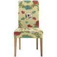 thumbnail image 2 of RYLABLUE Retro Style Skulls and Roses Stretch Chair Cover Protector Seat Slipcover for Dining Room Hotel Wedding Party Set of 6, 2 of 5