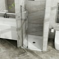 thumbnail image 3 of Topcobe 34 In. X 72 In. Bifold Frameless Glass Shower Door, Clear Glass Pivot Swing Shower Panel in Chrome Finish, Foldable, Glass Shower Door, Walk In Shower Kit, Bathroom Glass Door, 3 of 6