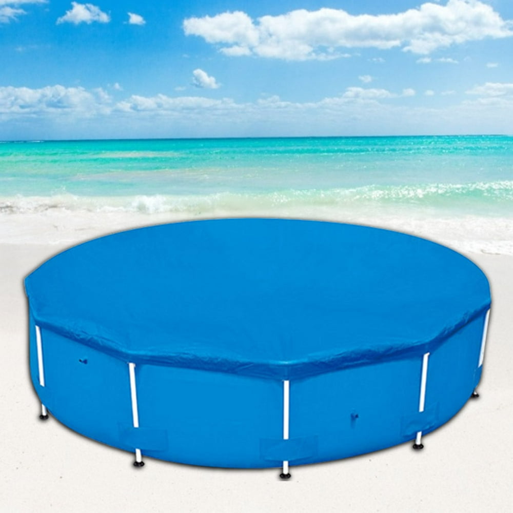 Folding Pool Cover for Round Above Ground Swimming Pools Inflatable