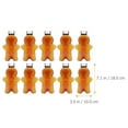 thumbnail image 5 of FRCOLOR 10Pcs Plastic Juice Bottles with Caps Slim Light Brown Christmas Beverage Bottles, 5 of 6