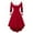Red, variant on GDREDA Women's Festive Panel V-Neck Asymmetrical Long Sleeve Party Dress for Autumn Winter Holiday Season Red,XXL