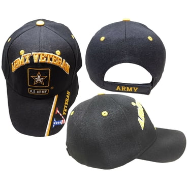 U.S. Army Veteran Baseball Cap - American Flag Military Hat With Adjustable Strap