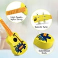 thumbnail image 3 of Tignapoo 21-Inch Dinosaur Ukulele with Poplar Handle & ABS Fingerboard - Yellow, 324mm String Length, 12 Frets, 4 White Nylon Strings, Full Wooden Body, Includes Black Pick, 3 of 6