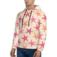 thumbnail image 3 of Naloa Starfish Men's Casual Hooded Collar Drawstring Hoodies Pullover Sweatshirts Casual Long Sleeve Shirts-XX-Large, 3 of 7
