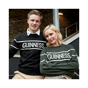 Guinness Official Mens Knit Jumper with White Text, Bottle Green Colour Irish Sweatshirt