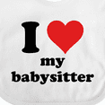 thumbnail image 4 of Inktastic I Heart My Babysitter Boys or Girls Baby Bib, 4 of 4