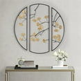 thumbnail image 2 of Madison Park Transitional Metal Gingko Leaves Wall Art in Black, 2 of 6