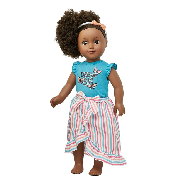 My Life As Blue Butterfly Print Shirt With Matching Skirt Pink Ballet Outfit with Blue Skirt Fashion Bundle for 18