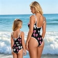 thumbnail image 5 of CCRFTGI Girls Swimsuits Summer Quick Dry One Piece Bathing Suit Cute Bow Print Beach Swimwear Swimsuits Girls Clothes Mom and Daughter Matching Outfits Pink 9-10 Years, 5 of 7
