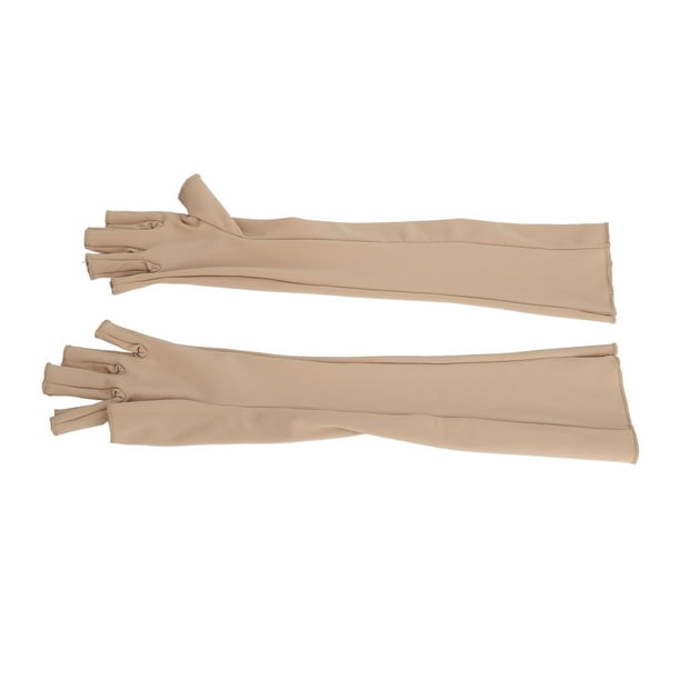 Saluaqui 1 Par De Guantes Largos Para Artritis, Mangas De Compresión Para Articulaciones, Transpirables, Cómodos Guantes De Compresión Para Manos Sin Dedos, Para Escribir En