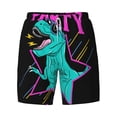 thumbnail image 4 of Lsque Mens Swim Trunks Rex Dinosaur With Sunglasses Pattern - Bathing Suit Compression Liner - Beach Swim Shorts Swimwear - (S-3XL) - Stretch Quick Dry -X-Large, 4 of 9