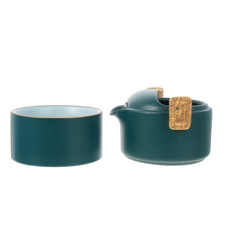 

1 Set of Portable Travel Drinkware Professional Ceramic Teapot Tea Cup Kit