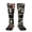 2 Black-2, variant on Womens Retro Thin Red Firefighter Line Flag Knee High Socks Comfy Thermal Boot Long Socks