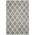 thumbnail image 2 of SAFAVIEH Indie Careen Geometric Polyester Shag Area Rug, Grey/Ivory, 6'7" x 9'2", 2 of 9