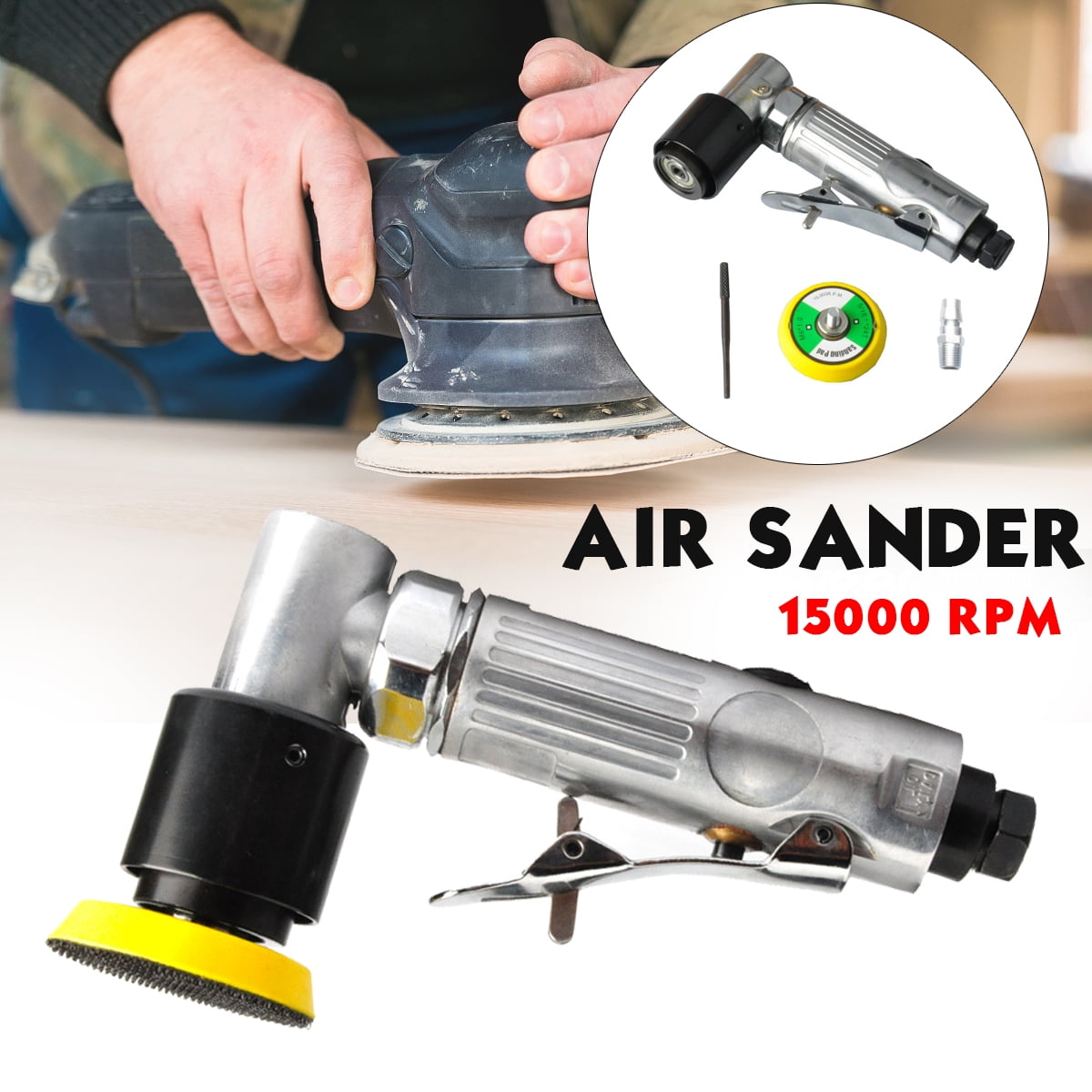 Mini Air Angle Sanger Pro Tools Sanding Pad Grinder Cutting Compressed