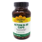 Country Life - Action B-50 Caps Balanced B Complex - 100 Vegetarian Capsules