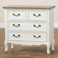 thumbnail image 3 of Baxton Studio Amalie 4-Drawer Accent Dresser in White and Oak Finished, 3 of 10