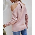 thumbnail image 3 of Chandail de Couleur Pure, Femmes V Pull Col Chaud Pull à Manches Longues Chandail Top-Notch Performance, 3 of 5